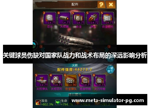 关键球员伤缺对国家队战力和战术布局的深远影响分析